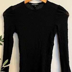 Betsey Johnson Black Polka Dot Top